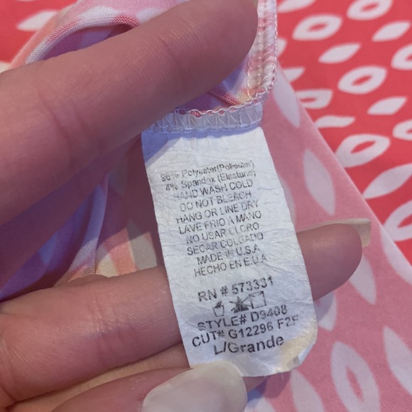 Graphic design wrap dress - pink and white - Picture 9 of 9